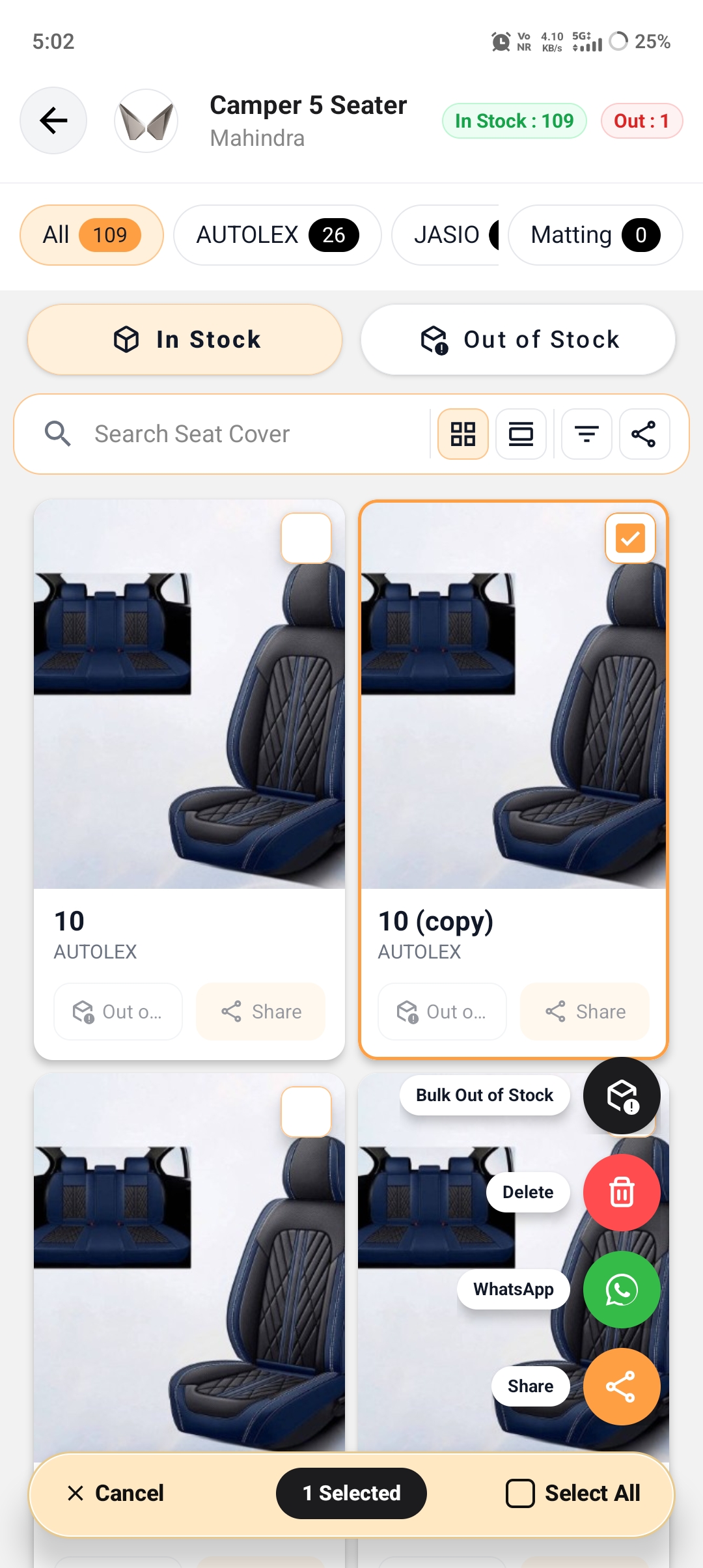 Select and share images